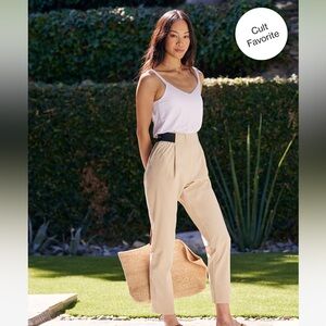 ADAY turn it up trouser pant in sesame / khaki